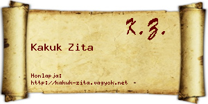 Kakuk Zita névjegykártya