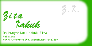 zita kakuk business card